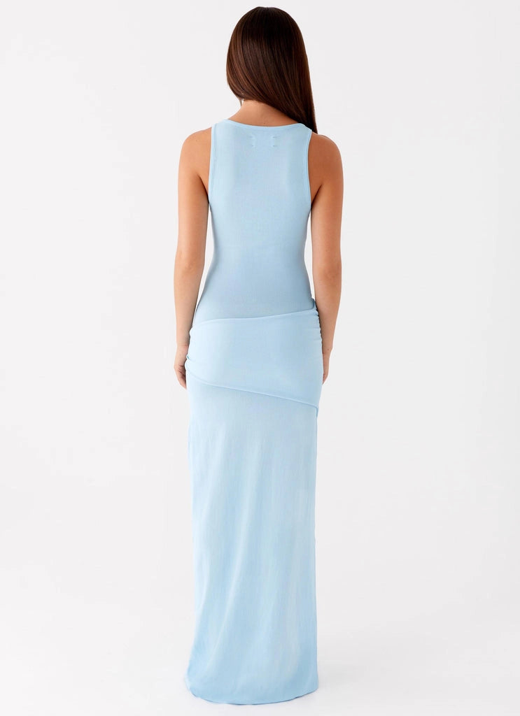 OKBBN's stylish long fitting knit fabric with a high round neck and smooth silhouette Prom Dresses