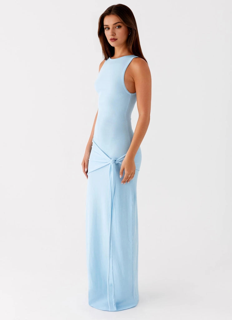 OKBBN's stylish long knit fabric with a high round neck and smooth silhouette Prom Dresses