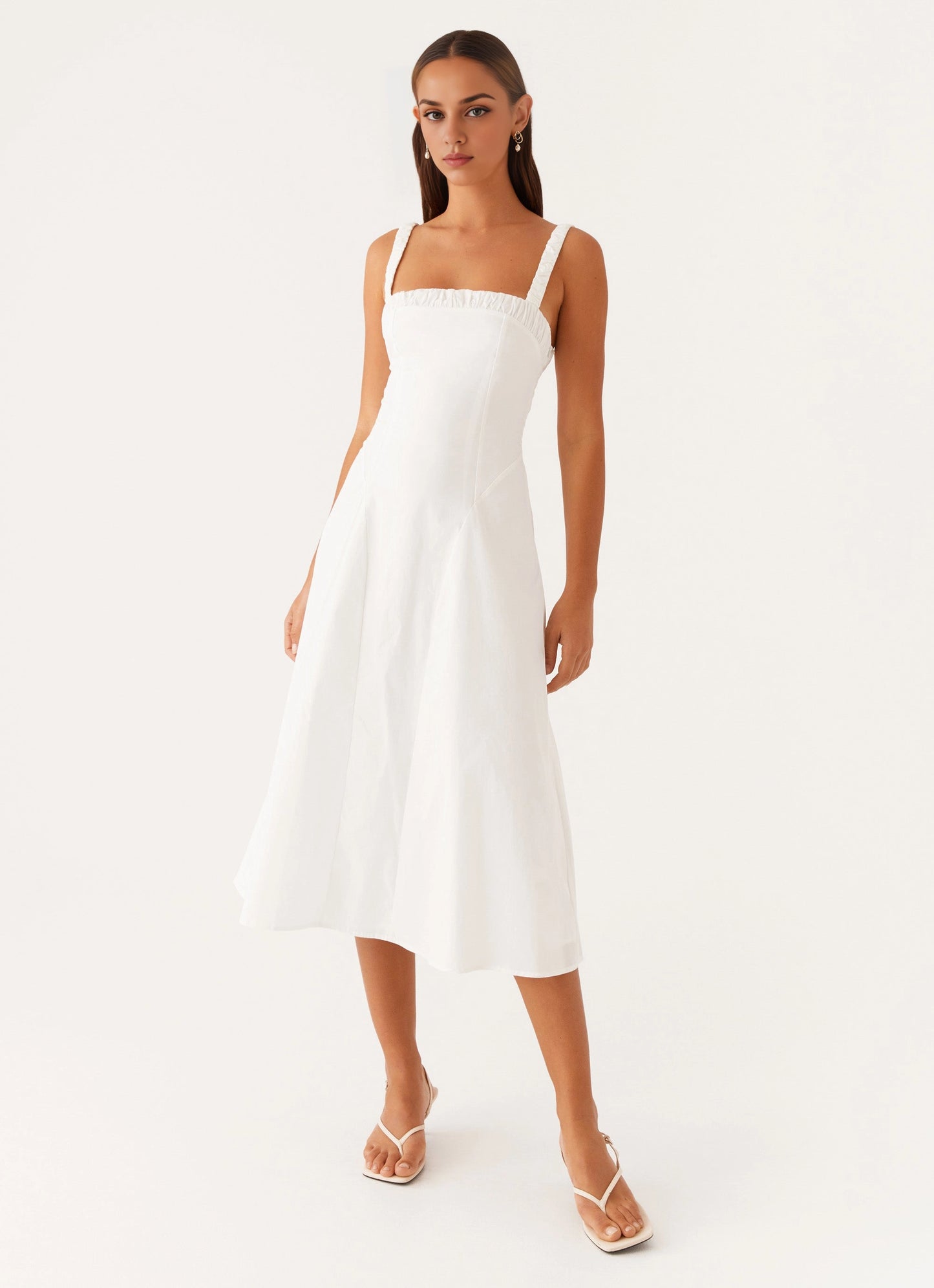 OKBBN's stylish square neckline and back cinching elegant and flowing Prom Dresses