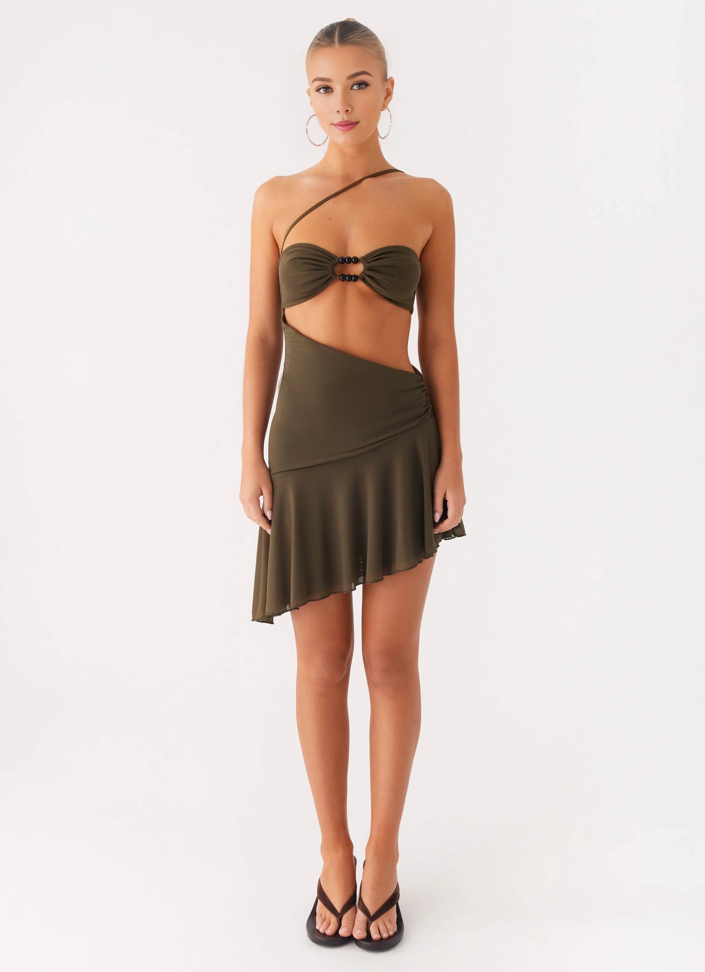 OKBBN's uniquely designed heart-shaped neckline, single shoulder slim shoulder strap, asymmetrical Homecoming Dresses