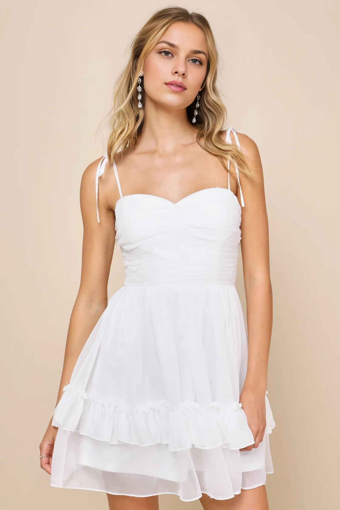 OKBBN charming chiffon ruffle edge lace mini Homecoming Dresses