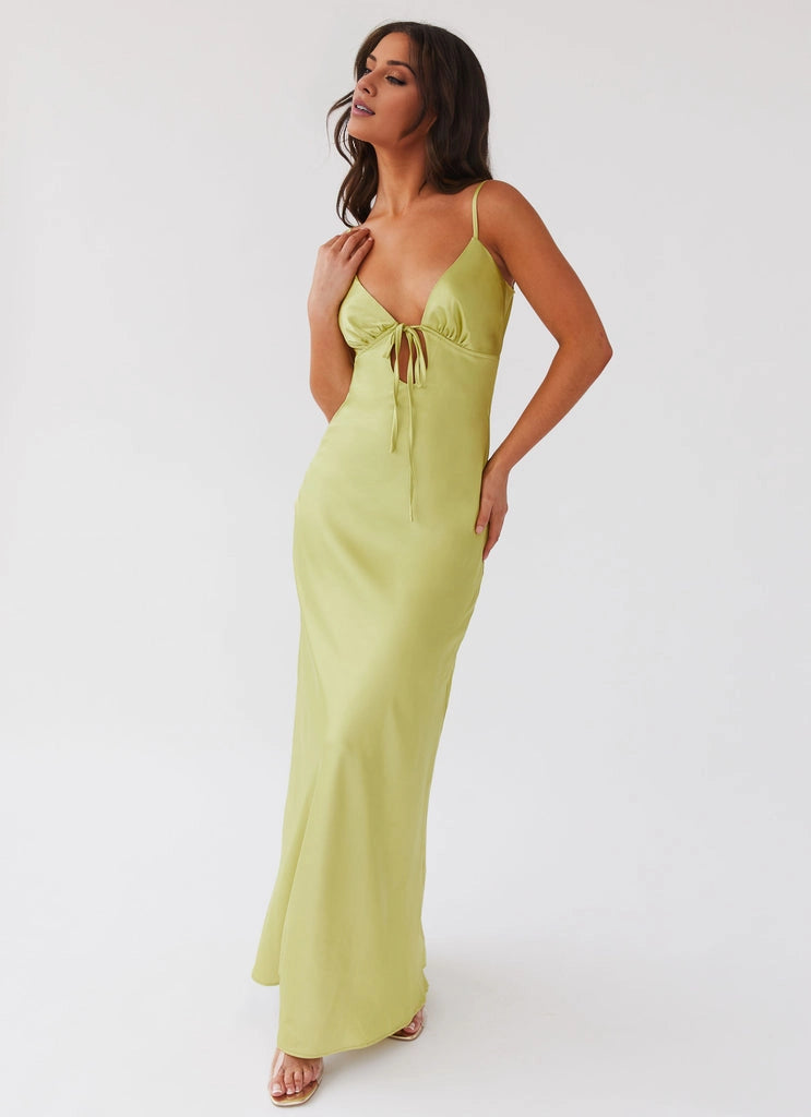 OKBBN charming silhouette thin shoulder strap satin Prom Dresses
