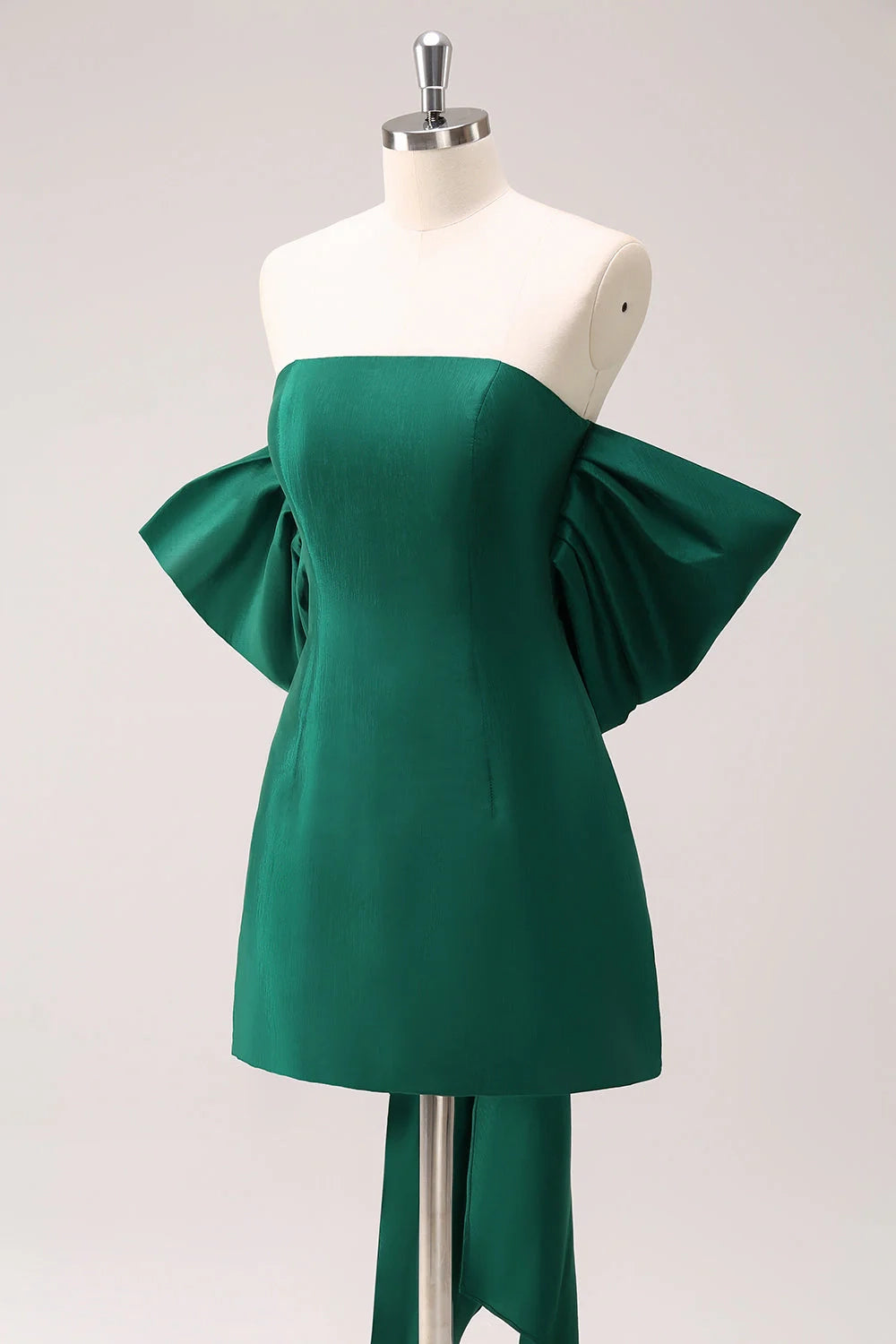 OKBBN elegant A-line off shoulder short bow Homecoming Dresses