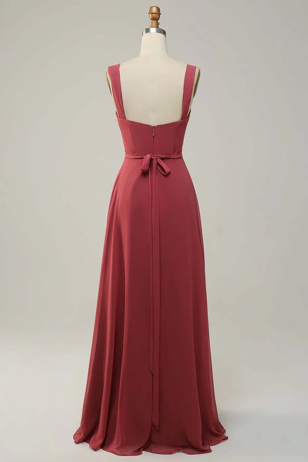 OKBBN elegant and charming sweetheart sleeveless slit long Bridesmaid Dresses