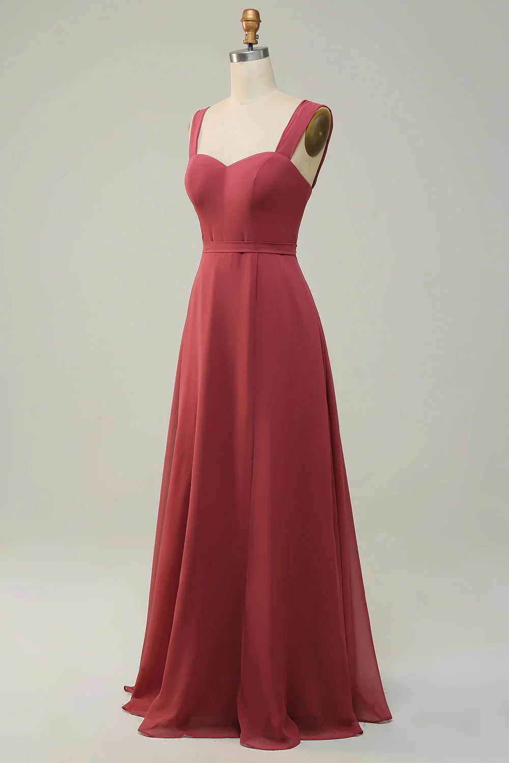 OKBBN elegant and charming sweetheart sleeveless slit long Bridesmaid Dresses