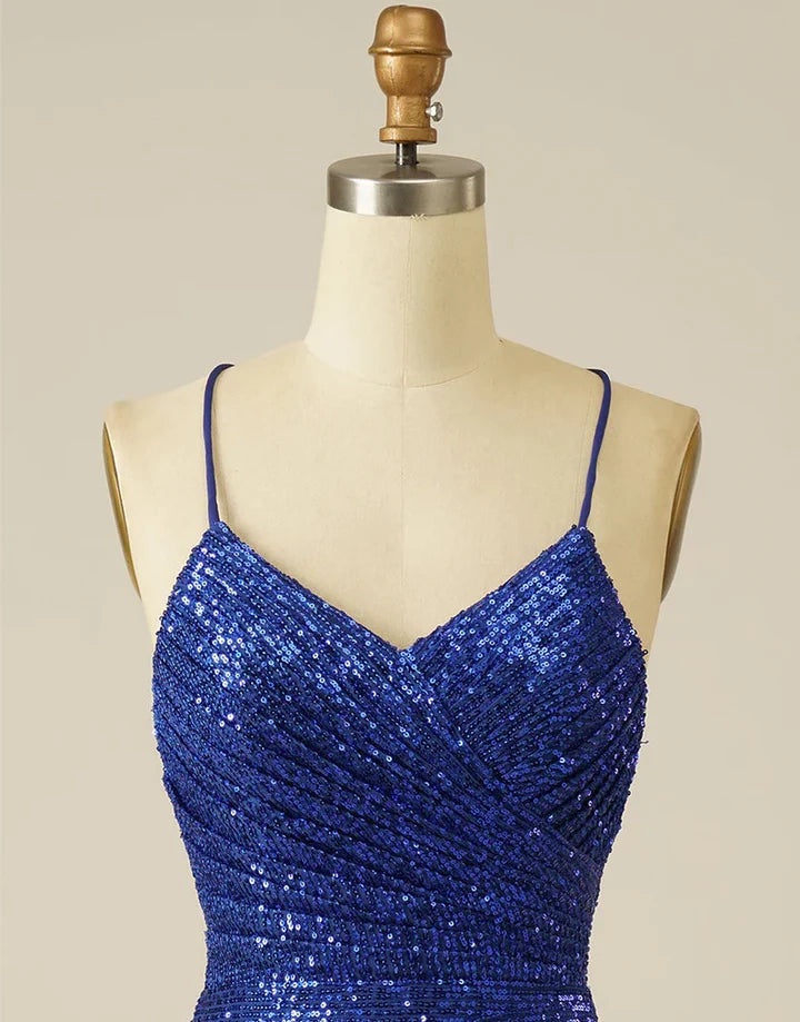 OKBBN elegant and charming thin shoulder straps with tight sequins Homecoming Dresses