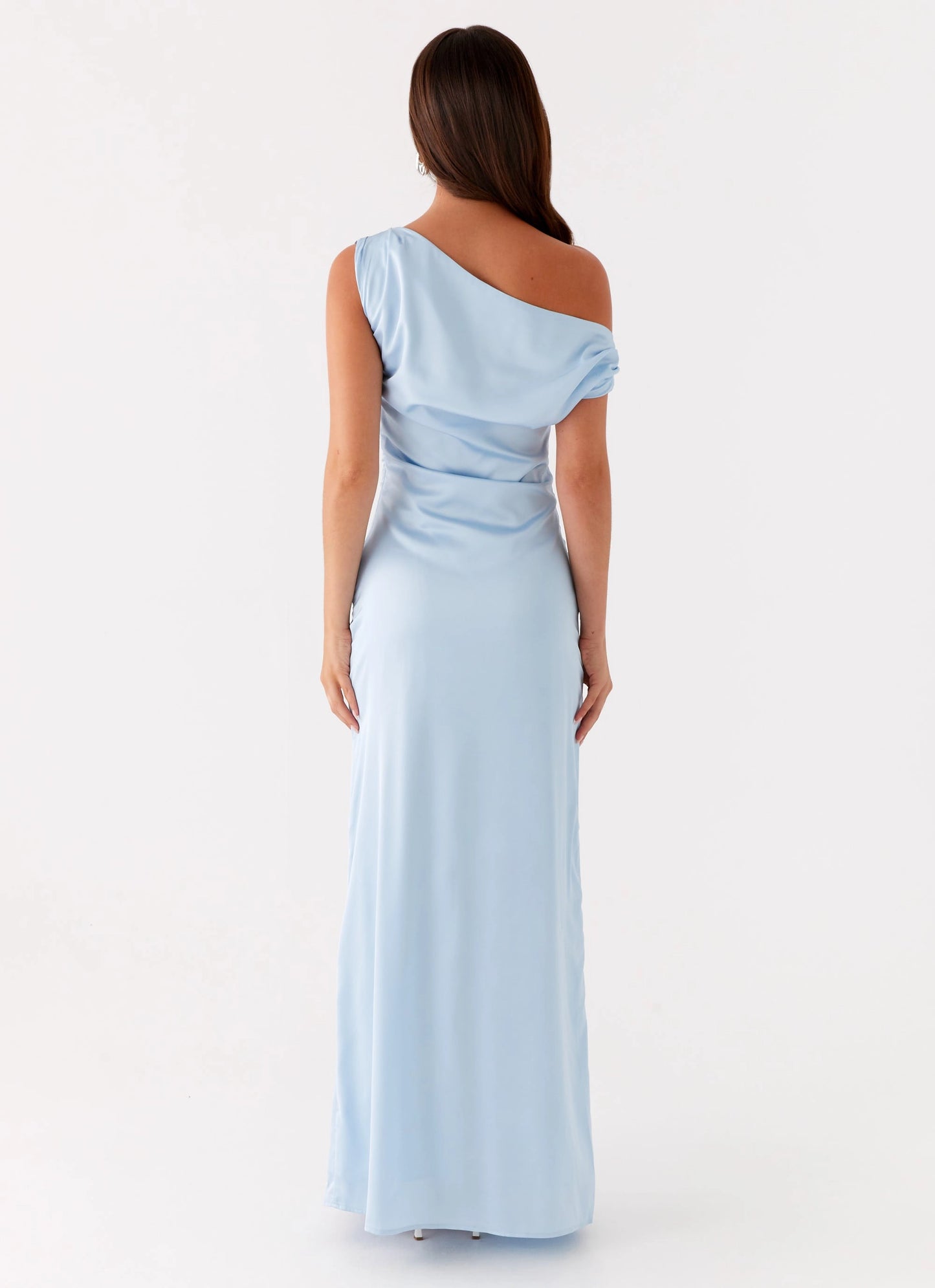 OKBBN elegant and exquisite off shoulder pleated satin Prom Dresses