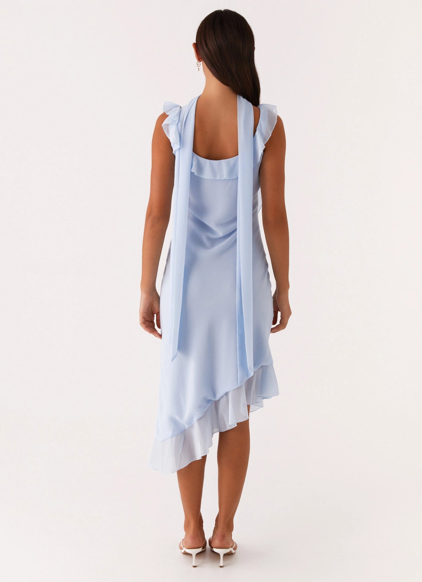 OKBBN elegant and romantic ruffle collar with flowing decoration Prom Dresses