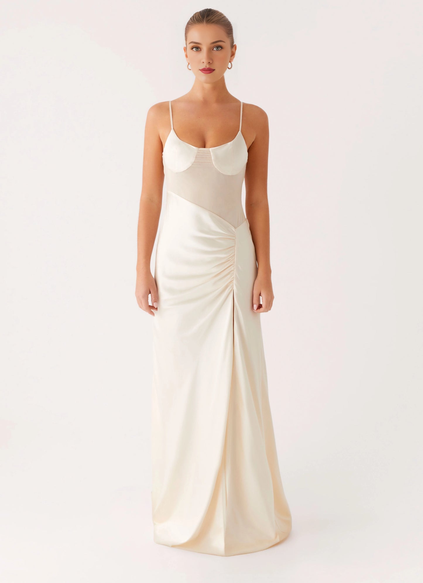 OKBBN elegant heart-shaped neckline with front pleats, tight corset, Homecoming Dresses