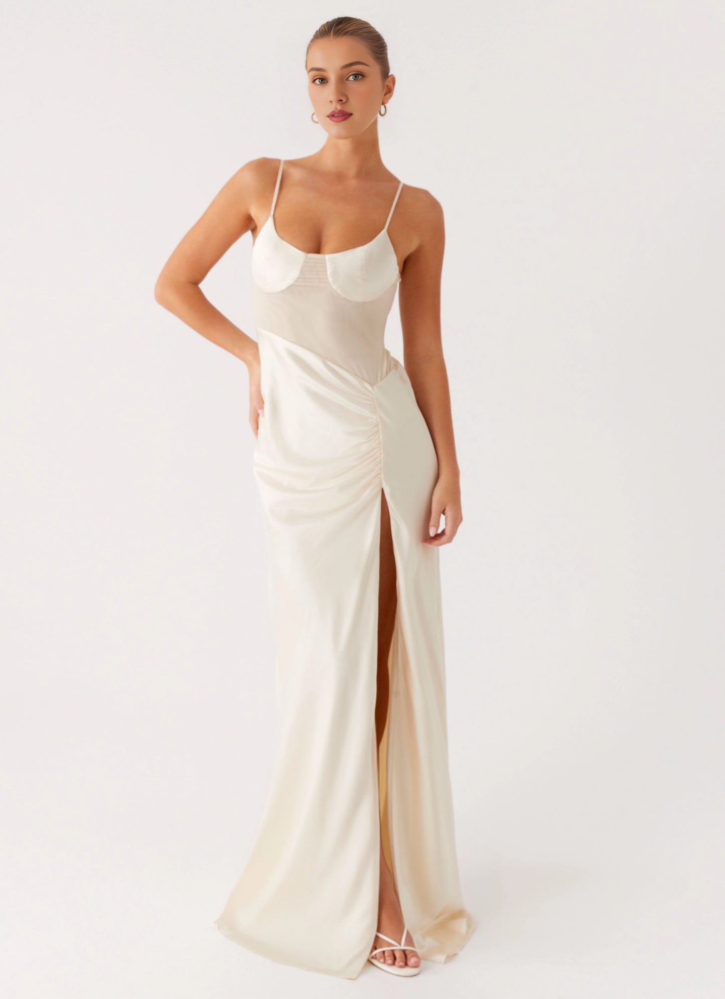 OKBBN elegant heart-shaped neckline with front pleats, tight corset, Homecoming Dresses