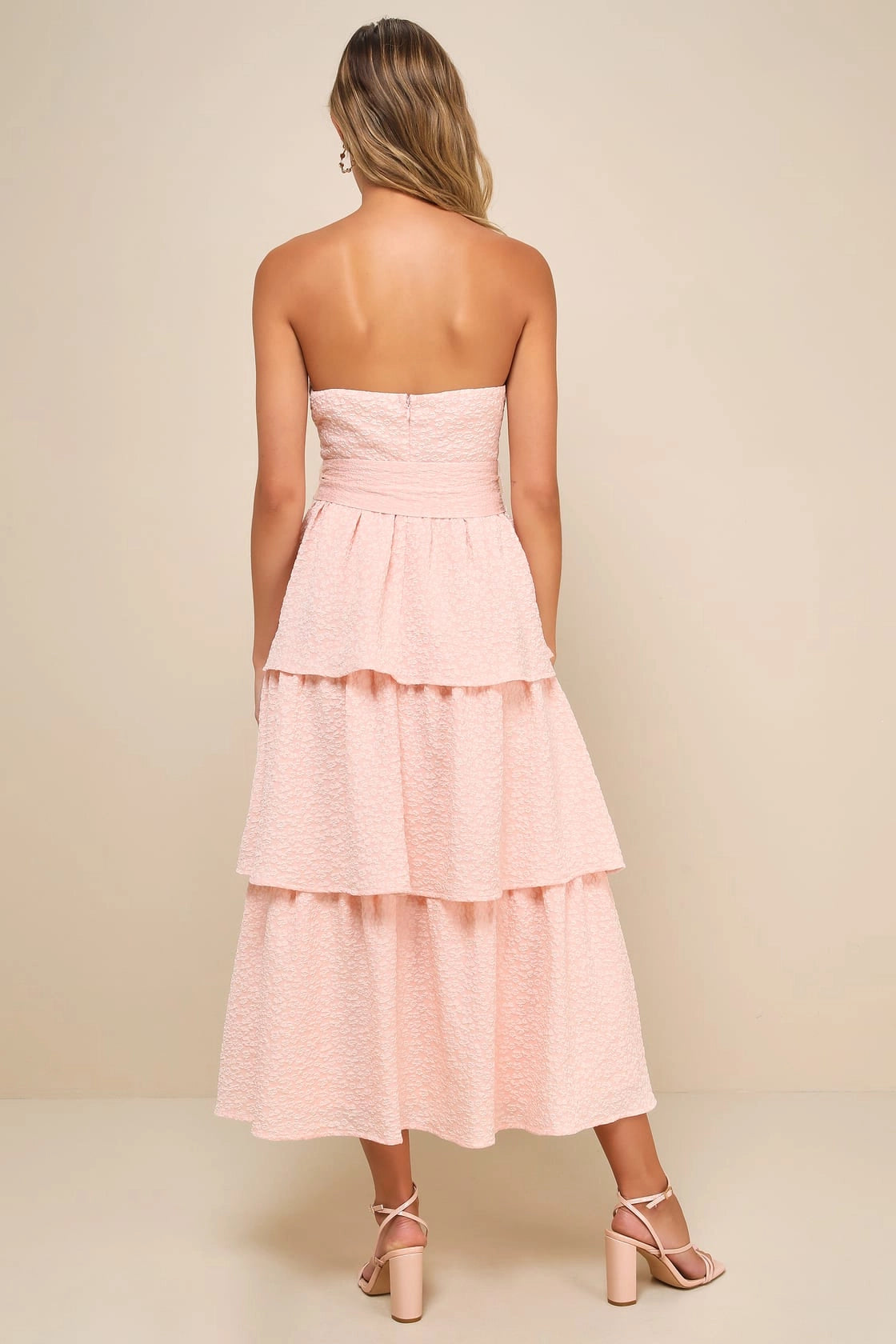 OKBBN elegant jacquard off shoulder layered medium length Homecoming Dresses