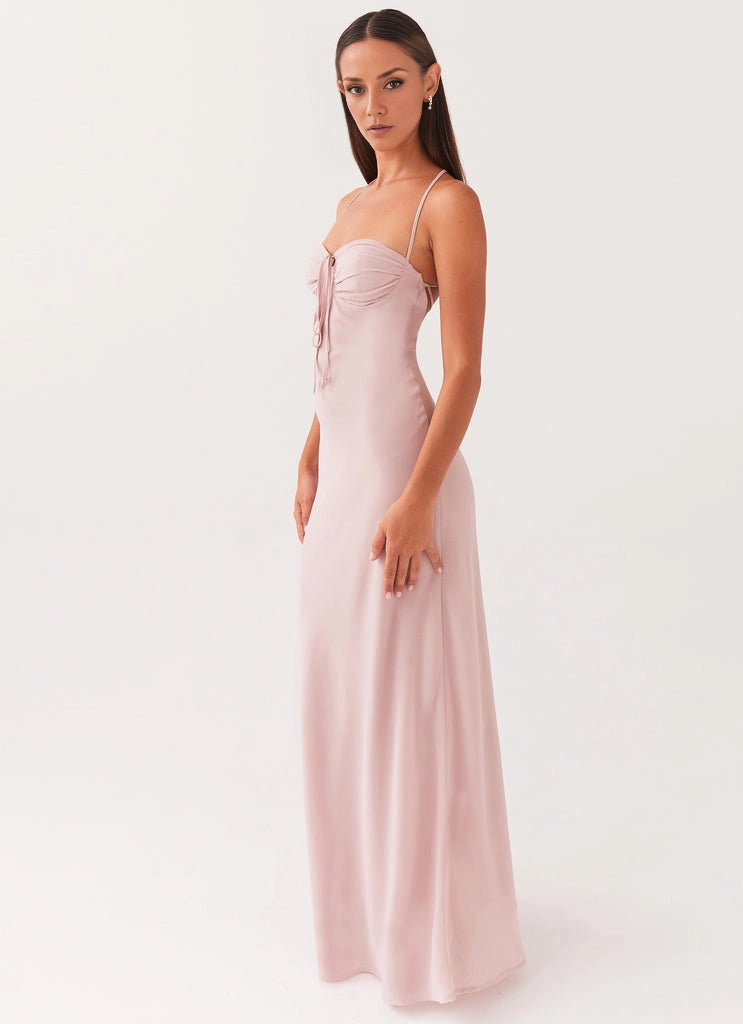 OKBBN elegant pleated bust, backless and charming silhouette tailored Prom Dresses