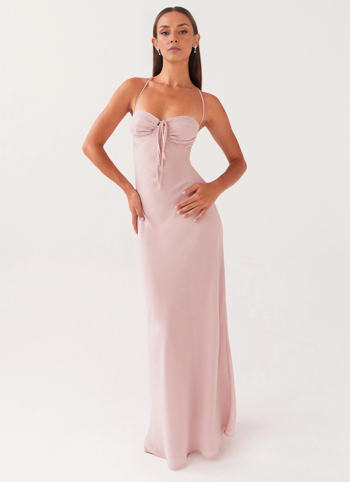OKBBN elegant pleated bust, backless and charming silhouette tailored Prom Dresses