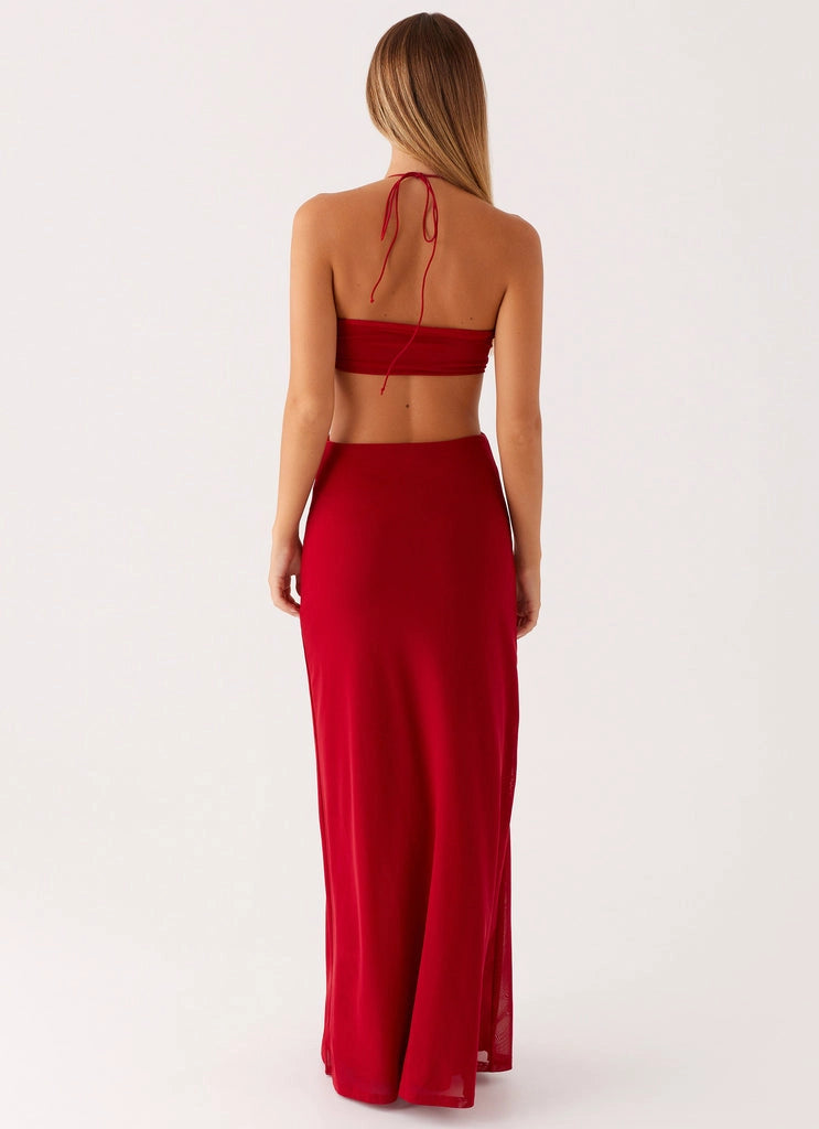 OKBBN sexy and bold V-neck thick shoulder strap backless, easy and casual Prom Dresses