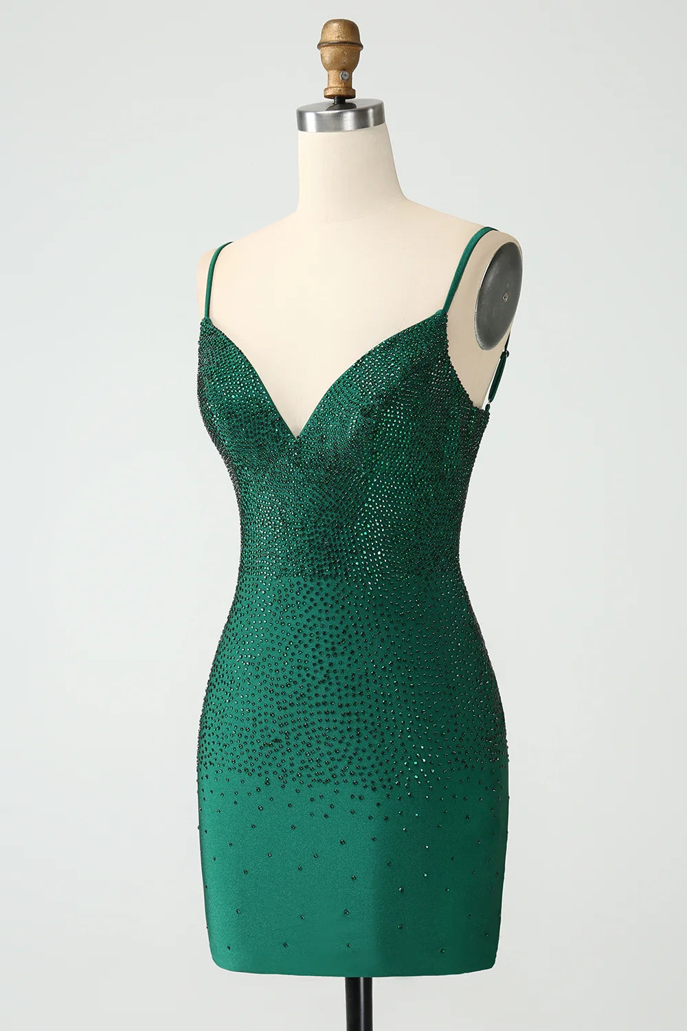 OKBBN style tight slim shoulder strap with backless bead Homecoming Dresses