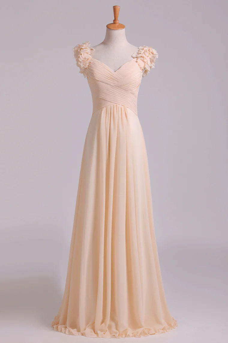 Sexy Off Shoulder A-line Chiffon Ruffle Edge Party Party Dress