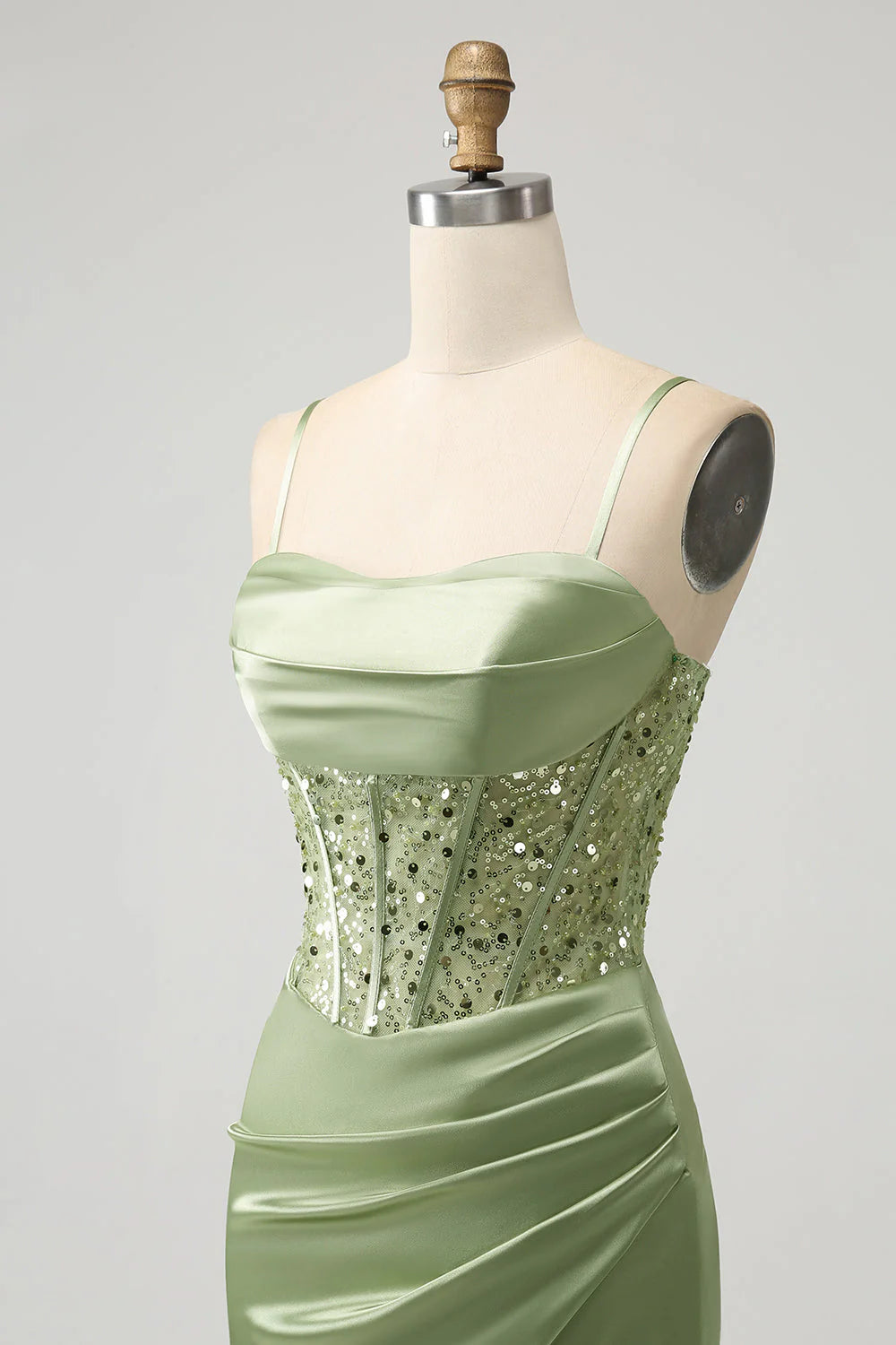 Sage Bodycon Sequin Corset Short Homecoming Dress