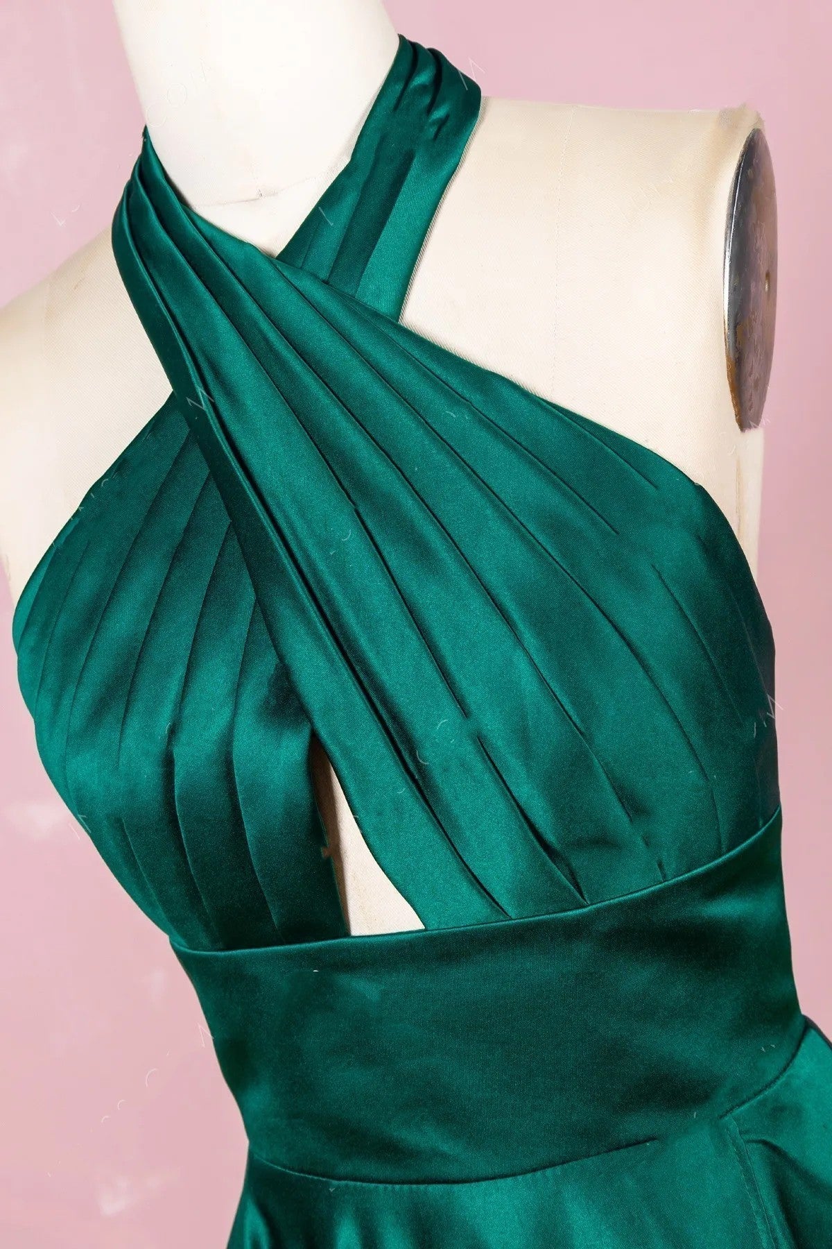 Simple ribbon satin long cardigan evening gown