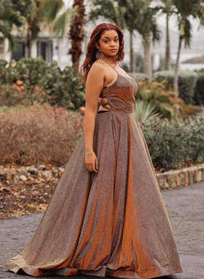 Minimalist oversized satin ball dress with straps long and affordable evening dress