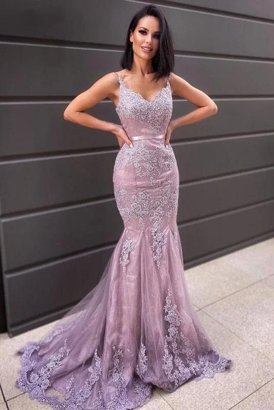Italian Noodle Strap Ball Dress Tulle and Decal Mermaid