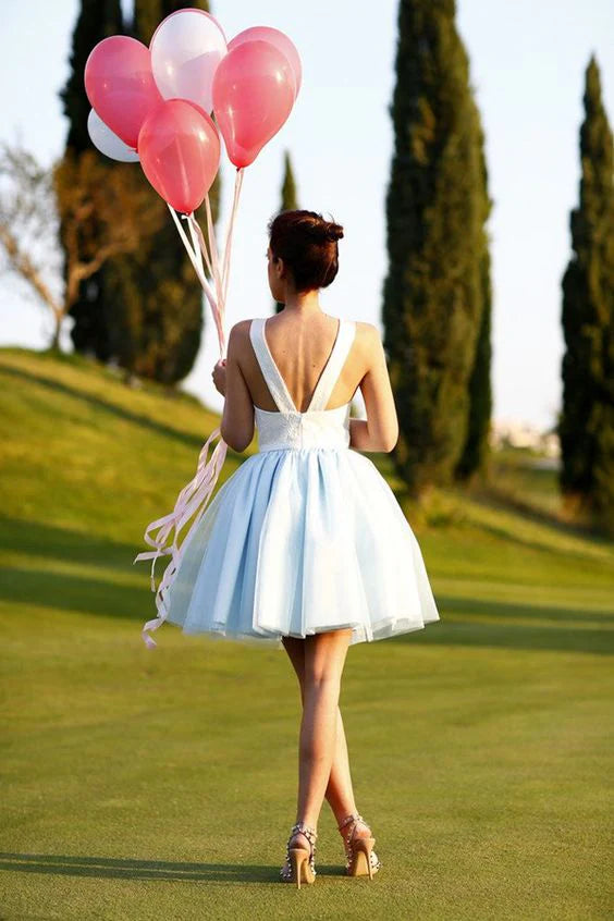 Sling Mini Cocktail Dress Romantic Homecoming Festival Graduation Dress
