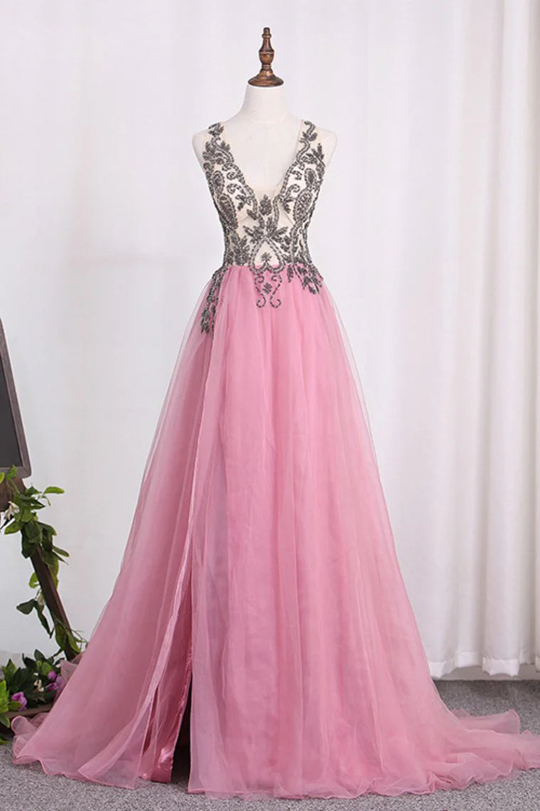 Sexy slim fit strapping ball dress and slit straight sheer