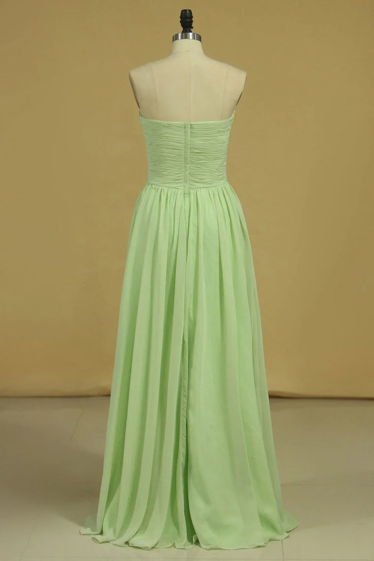 Sweetheart Elegant Shoulderless A-Line and Ground Chiffon Cocktail Ball Party Dress