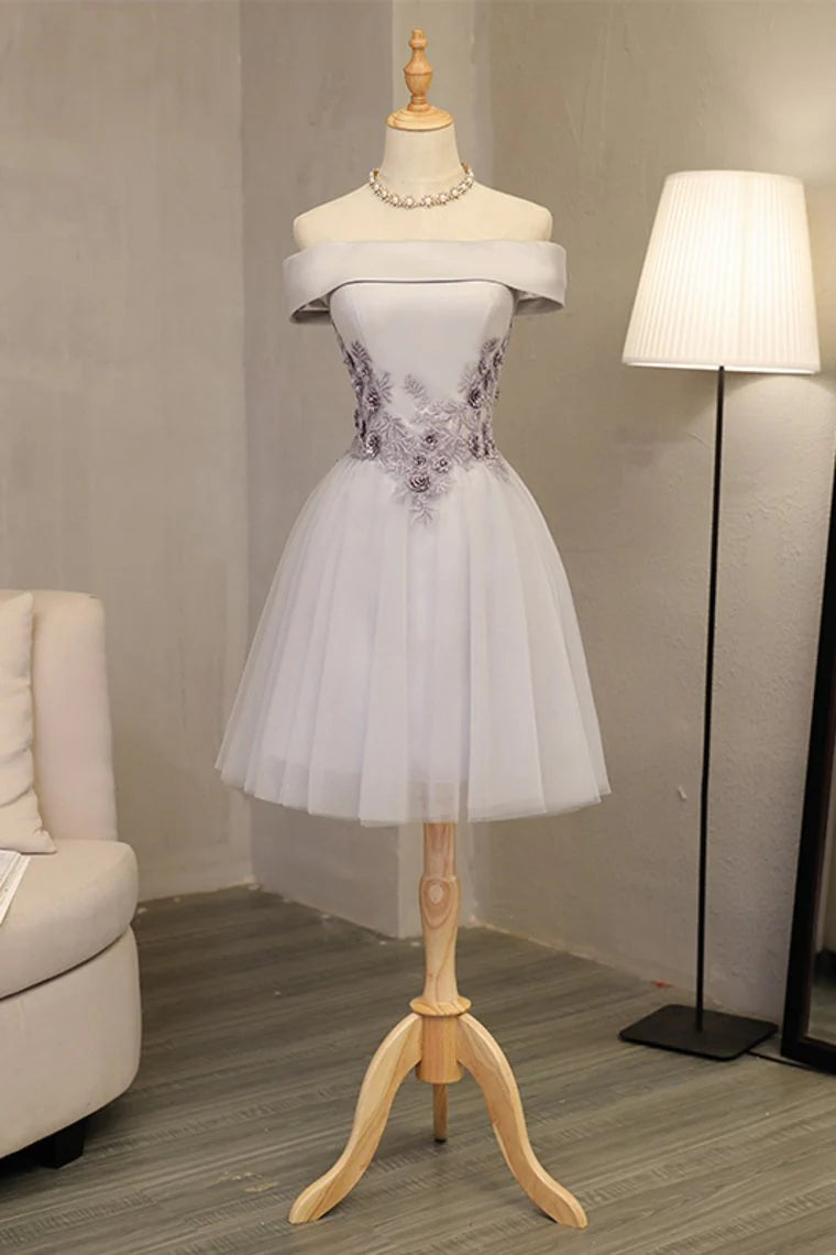 Thin gauze boat collar return party dress A-line thin gauze sticker dress