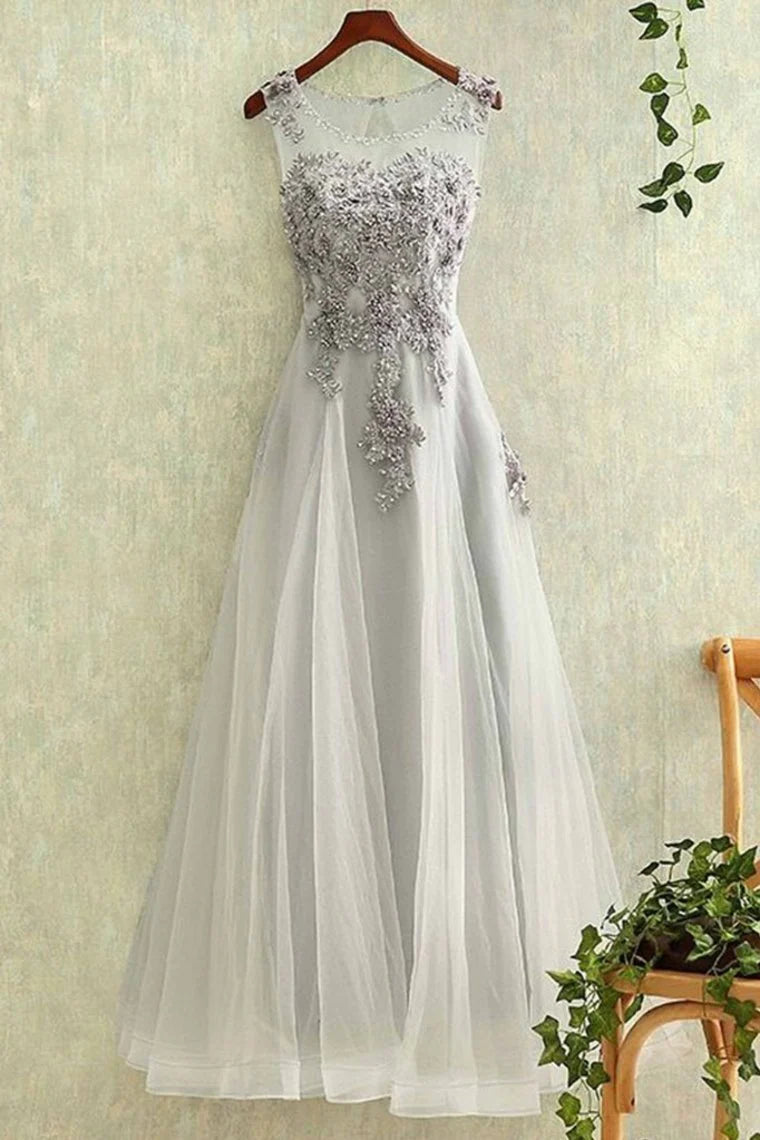 Thin gauze inlaid elegant and sweet A-line ball dress lace up