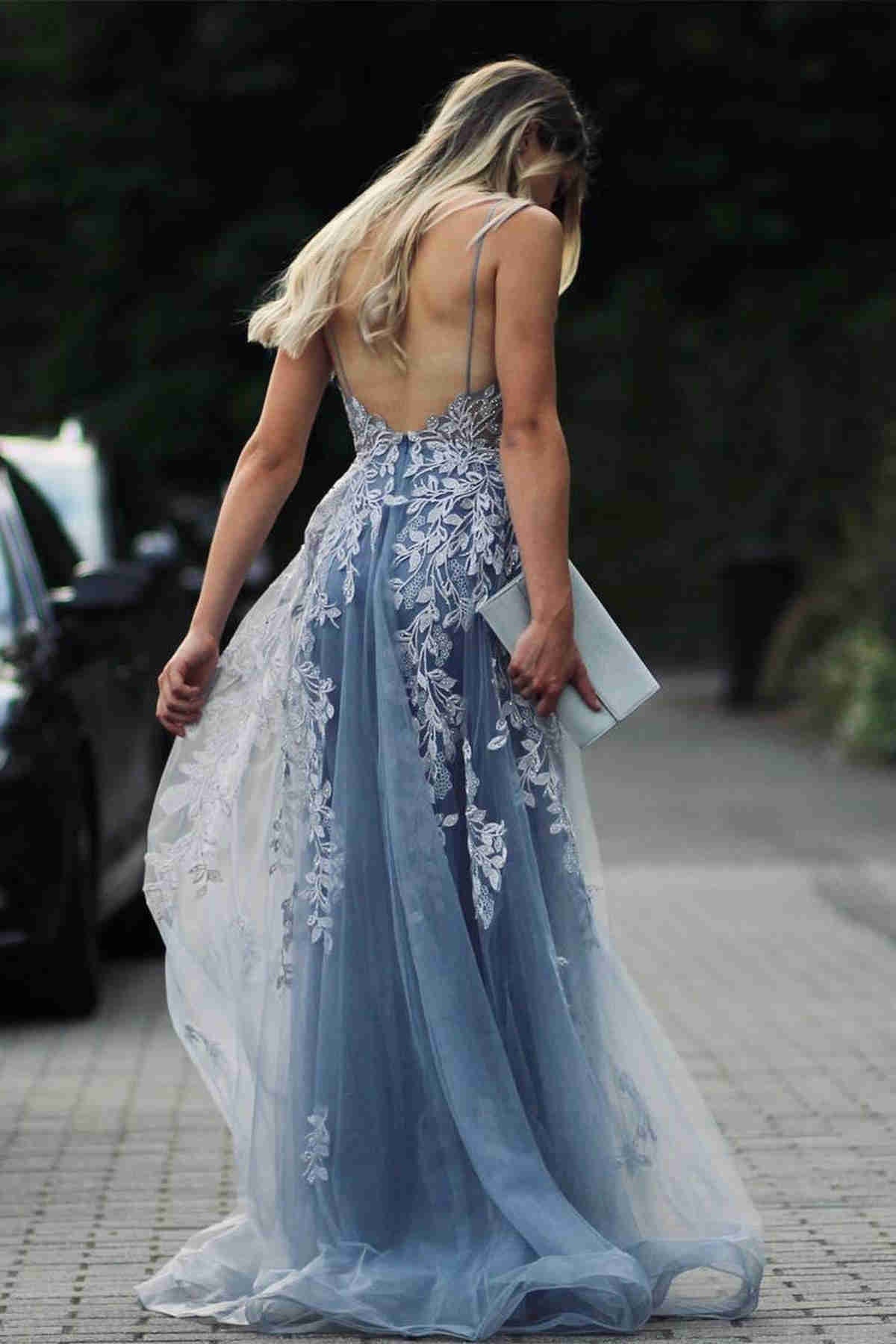 V-neck ball dress mermaid lace sheer strapless skirt hem with no embellishment backlight