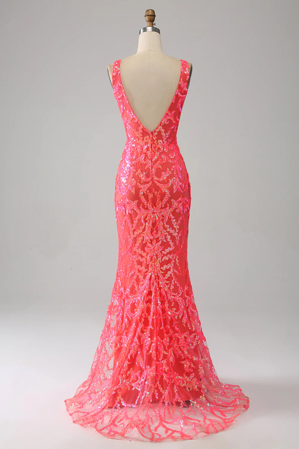 Sweet A-line Italian Noodle Strap Purple Red Split Long Ball Dress