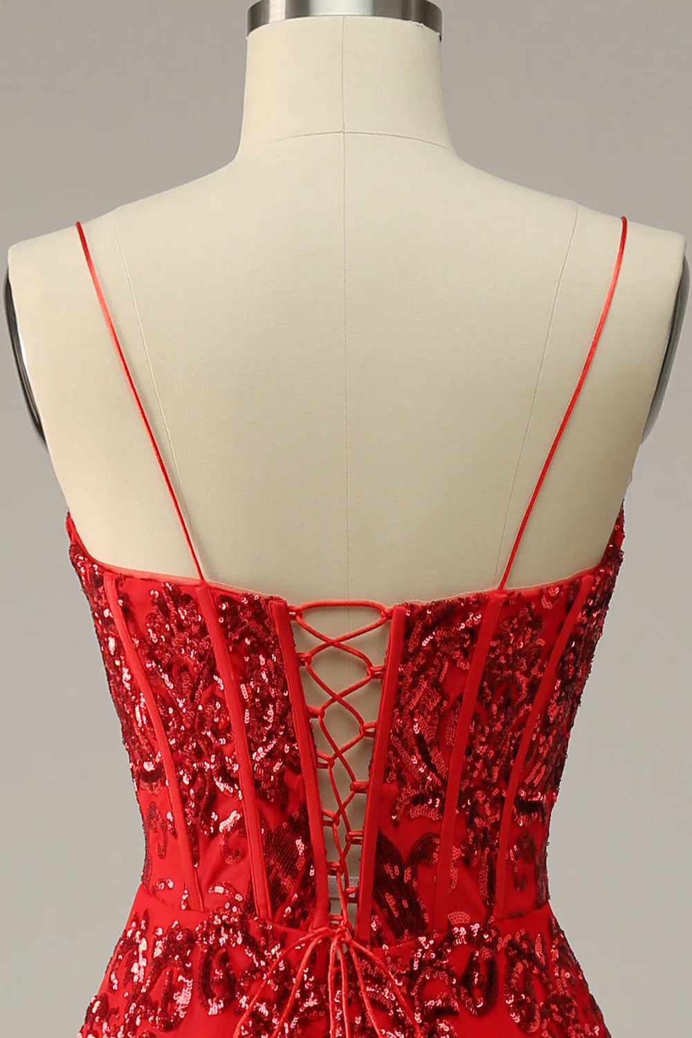 A-line Italian Noodle Strap Burgundy Plus Size Cross Back Ball Dress