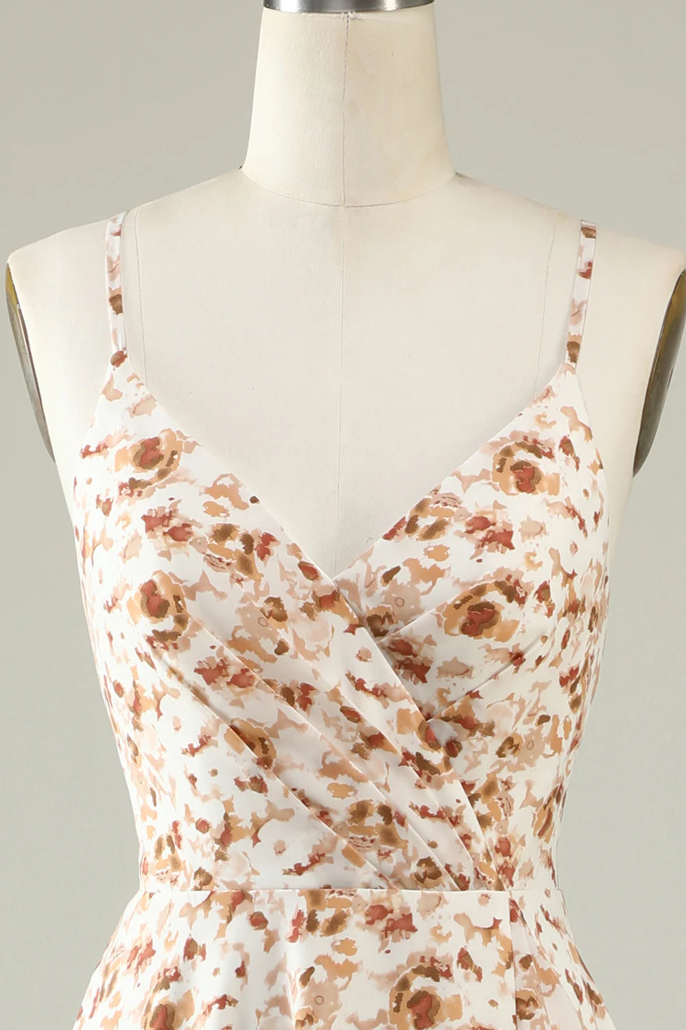 Sweet white floral bohemian ruffled bridesmaid dress