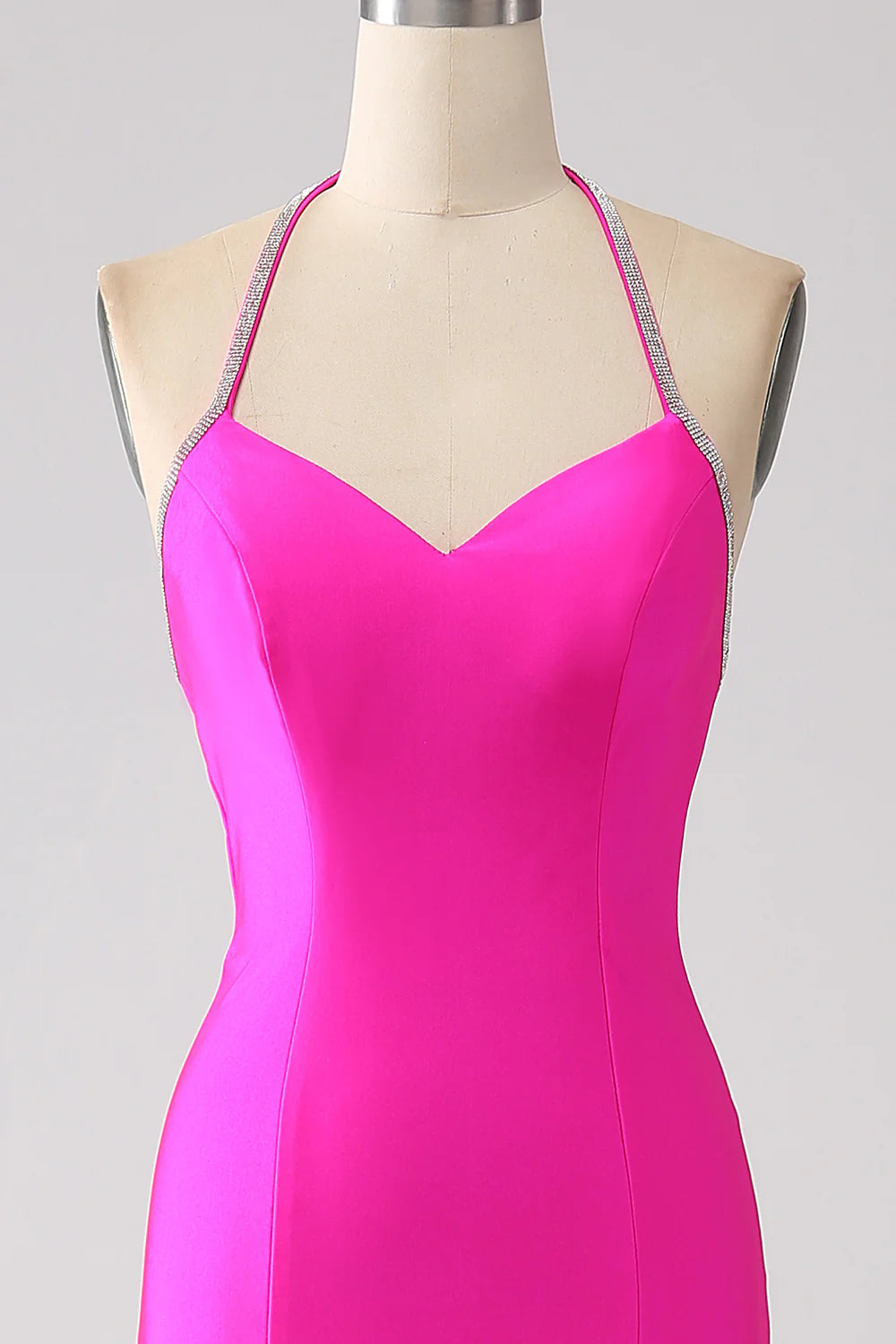 Purple red sweet mermaid backless long ball dress