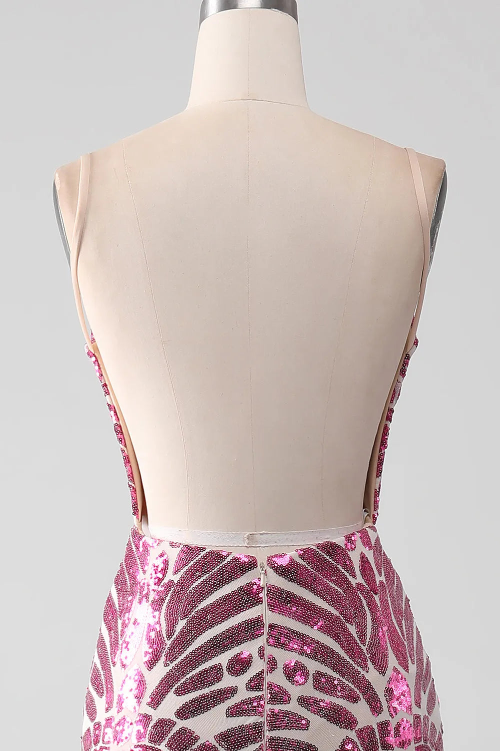 Sexy shiny fashionable mermaid backless long ball dress