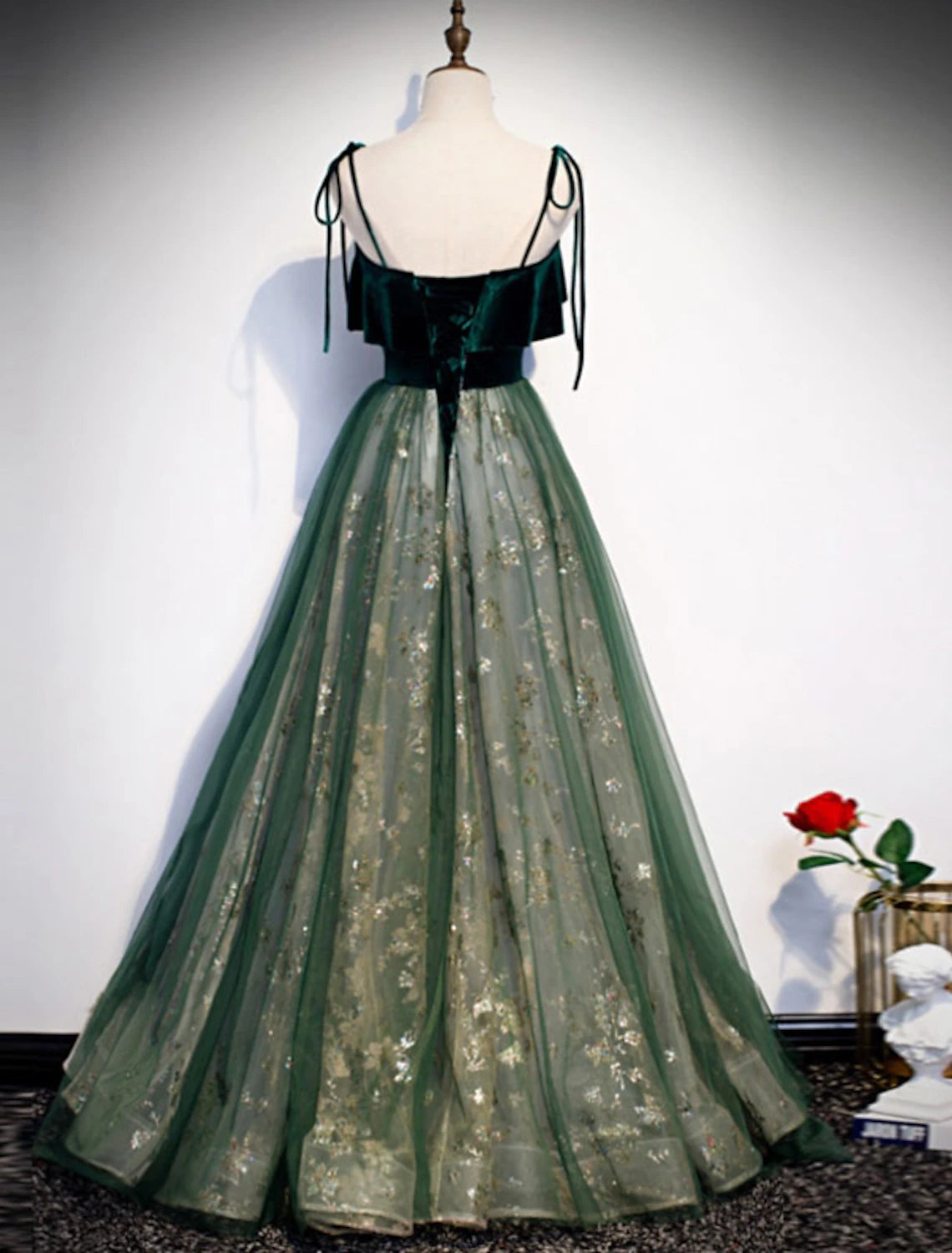 A-shaped ball sparkling elegant dress wedding guests engagement and floor sleeveless thin shoulder strap sequins