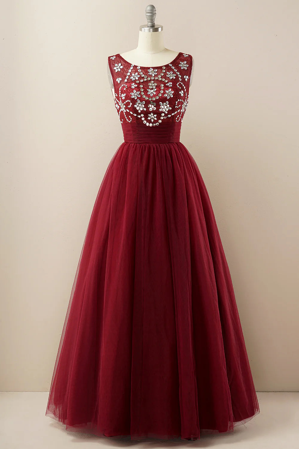 Burgundy sheer dance party cocktail dress