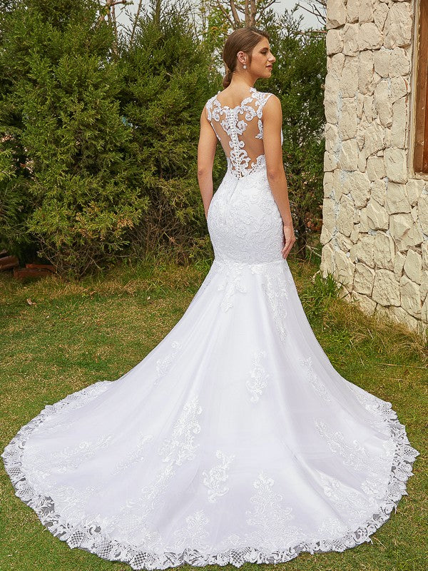 Loudspeaked herringbone chiffon lace hollowed out elegant palace style skirt wedding dress