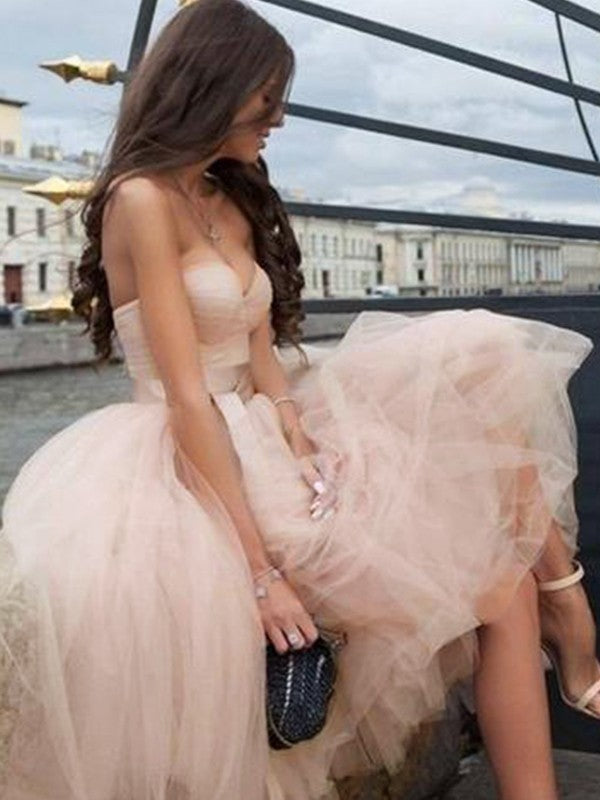 A-line skirt princess sheer waistband sweet sleeveless tea back to school dress
