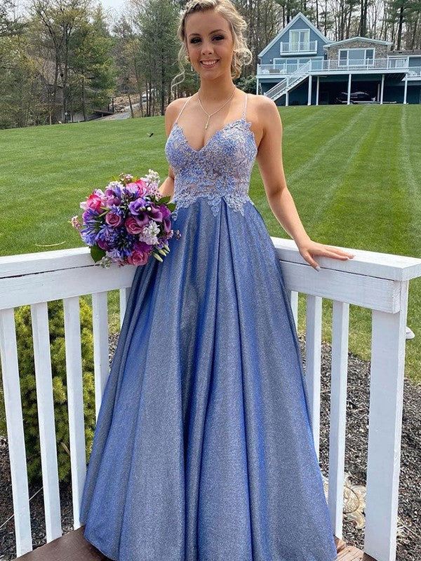 A-line skirt sweet princess flower V-neck sleeveless strapless dress
