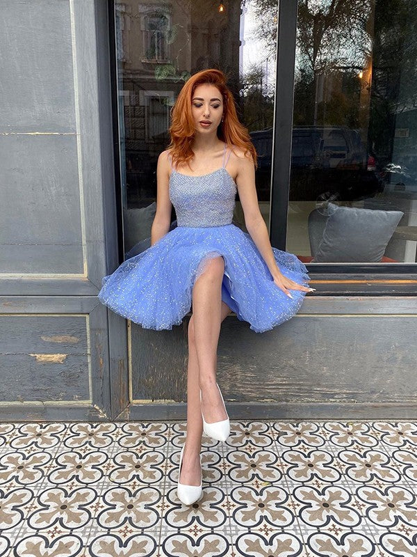 A-line elegant princess pleated shoulder strap sleeveless short mini dress