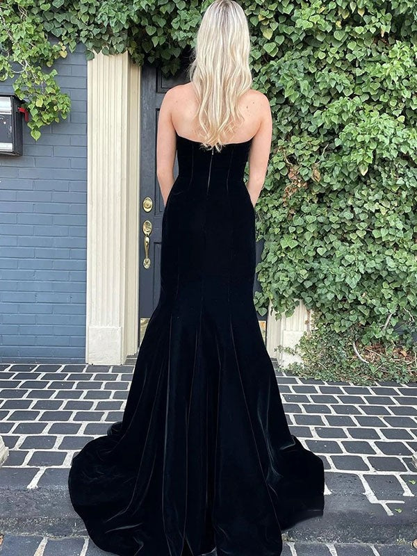 Trumpet herringbone velvet off shoulder sleeveless large hem floral skirt dress