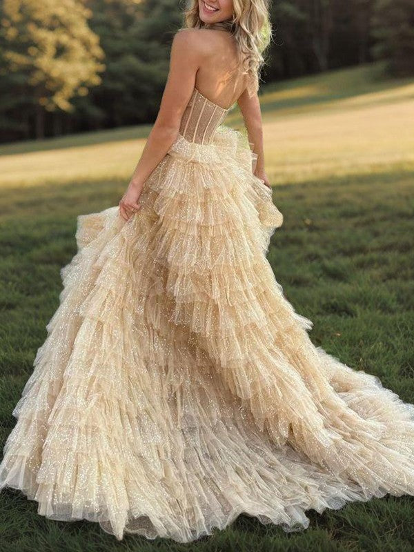 A-line Princess Sleeveless Palace Formal Evening Ball Party Dress