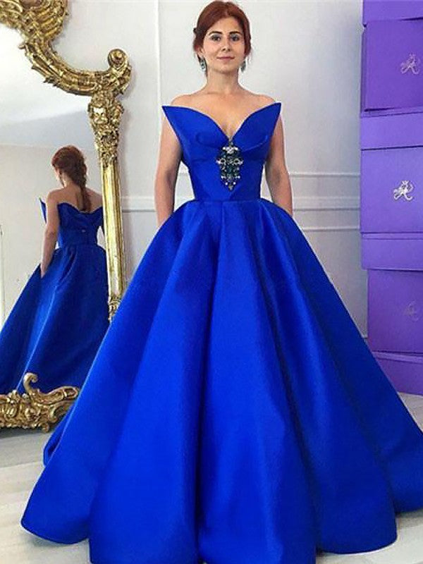 Sexy Sleeveless V-neck Ruffle Edge Floor Sweeping Satin Dress