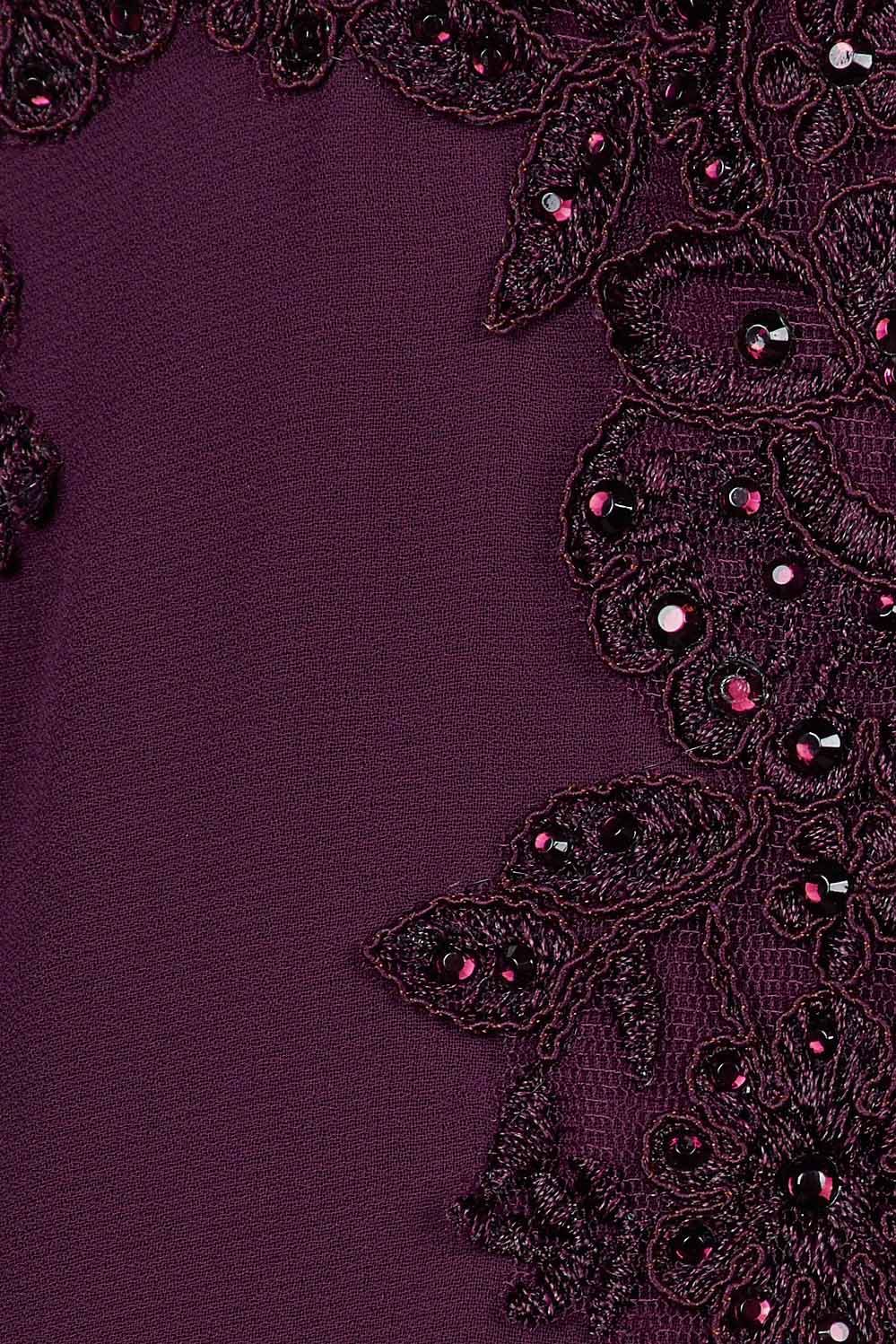 Embellished Scalloped Neck Cap Sleeve Zipper Back Flutter Embroidered Mesh Chiffon Mother of the Bride Dresses with Scarf