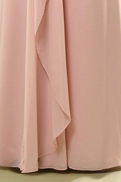 Chiffon One-Shoulder Ruffled Bridesmaid Dress