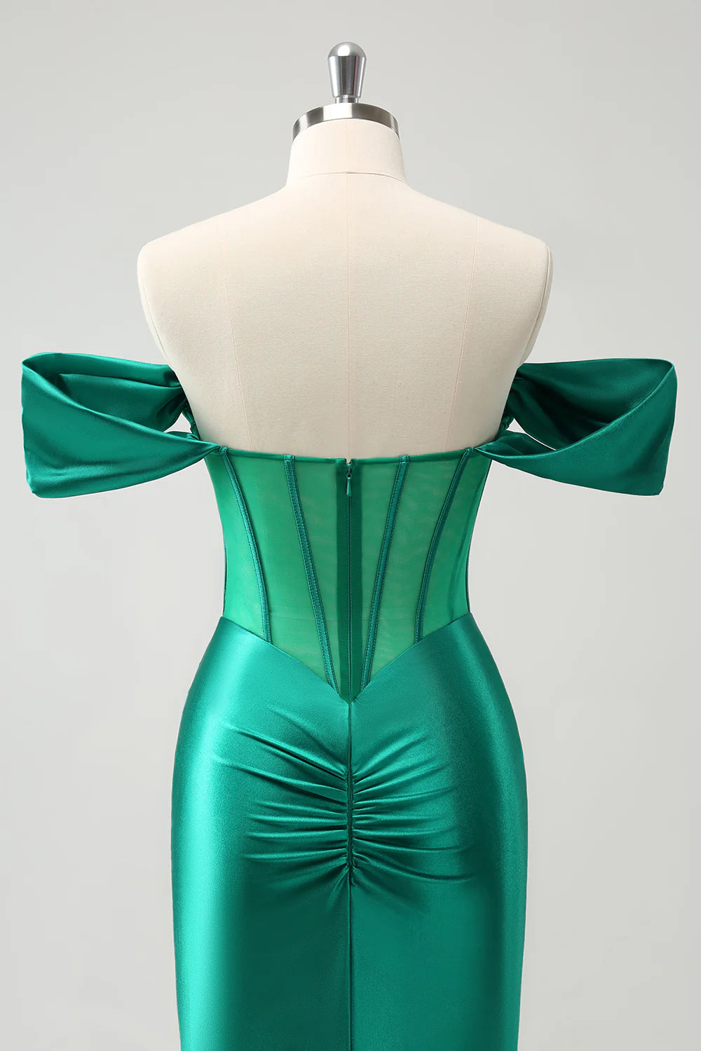 Glitter Green Tight Off the shoulder Corset Homecoming Dress