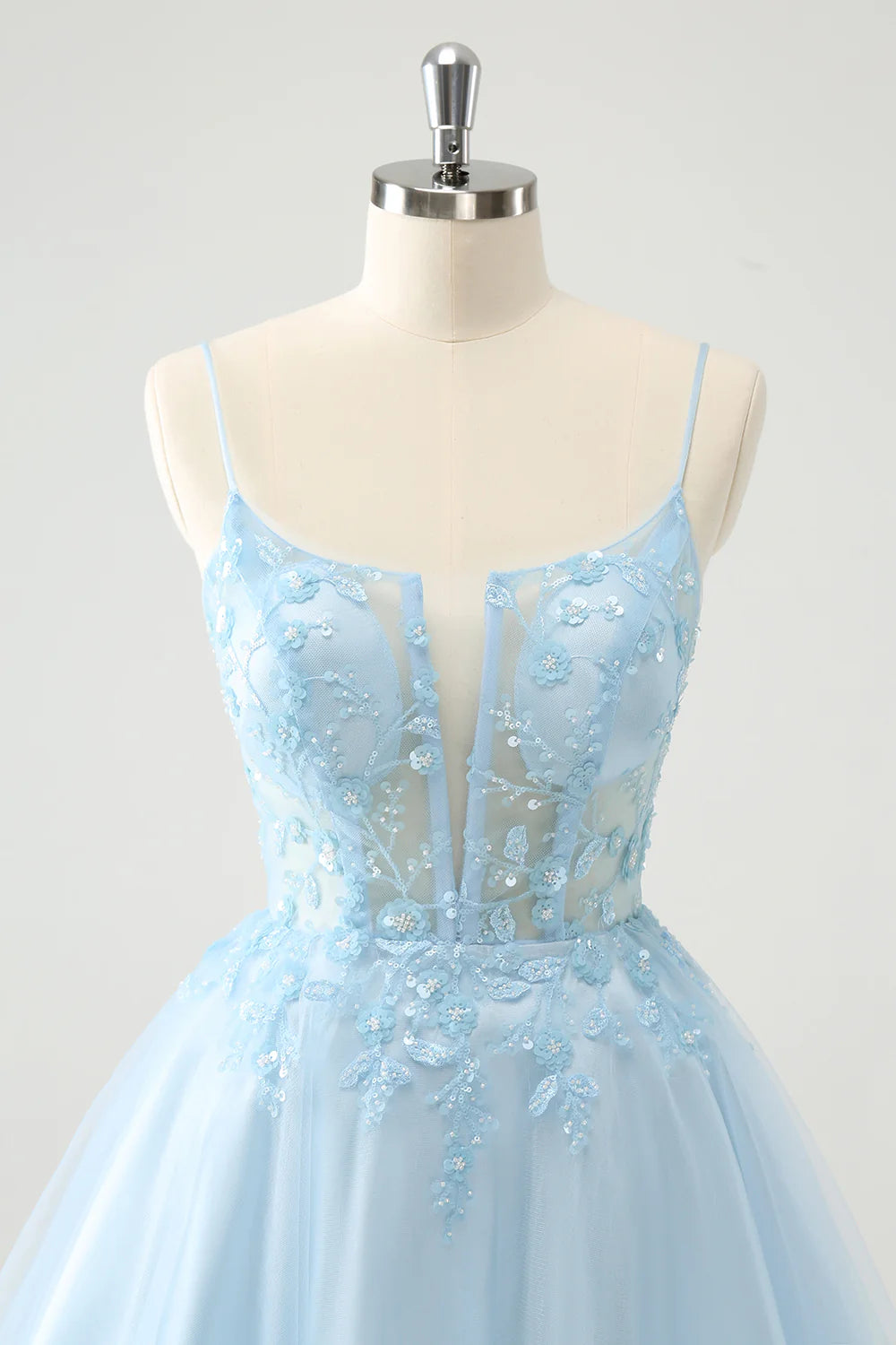 A Line Sequins Corset Short Homecoming Dress with Lace Up Back