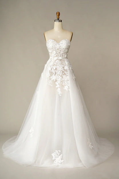 Beautiful A Line Wedding Dress with Appliques