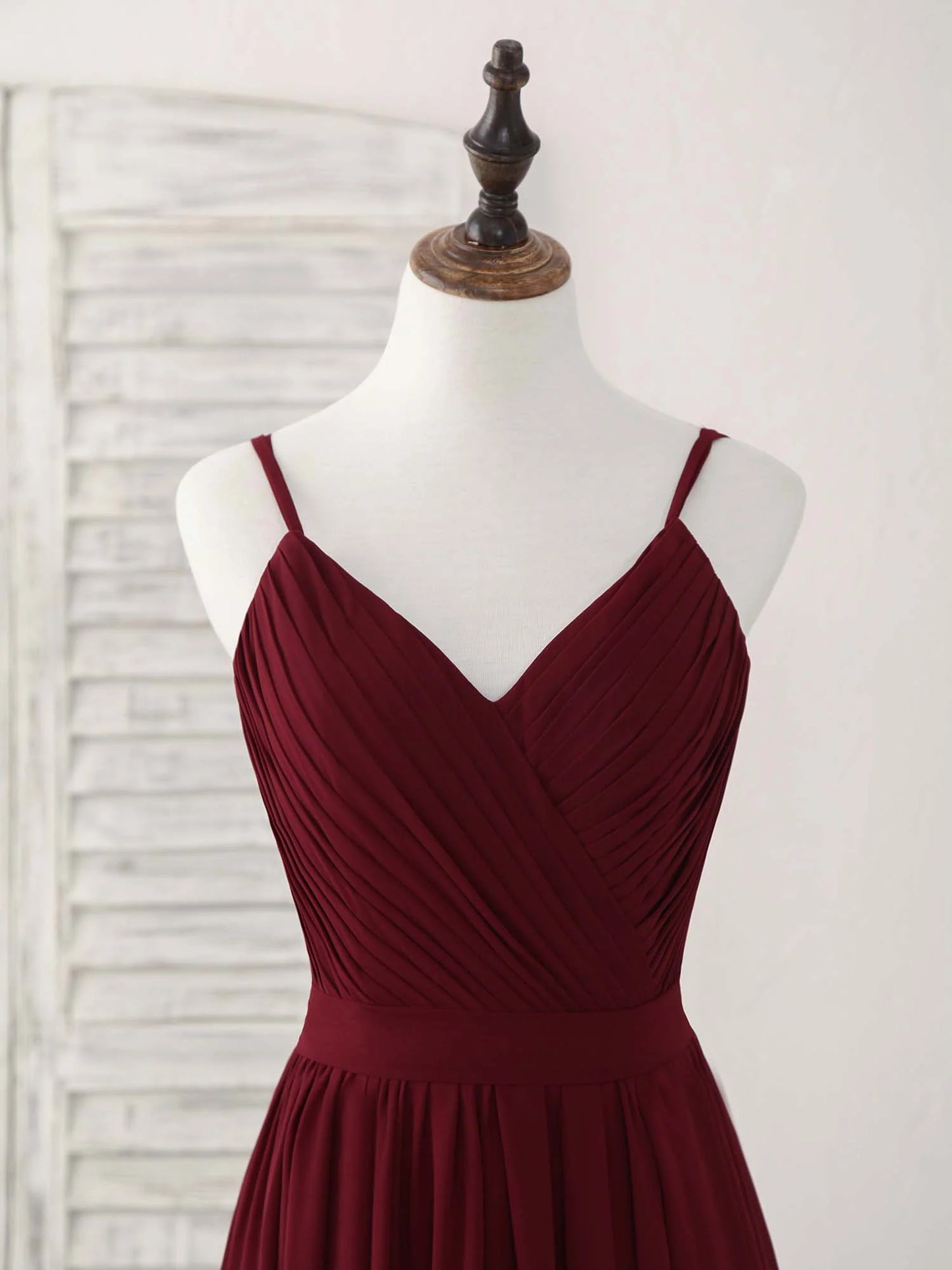 Burgundy Chiffon Long Prom Dress Burgundy Evening Dress